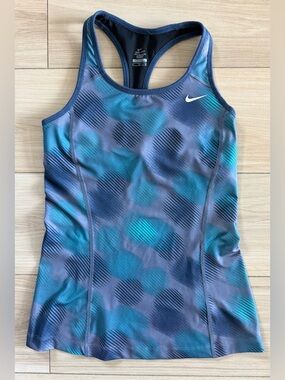Nike Dri-Fit Racerback Tank Top Women’s M – Blue Teal Athletic Workout
